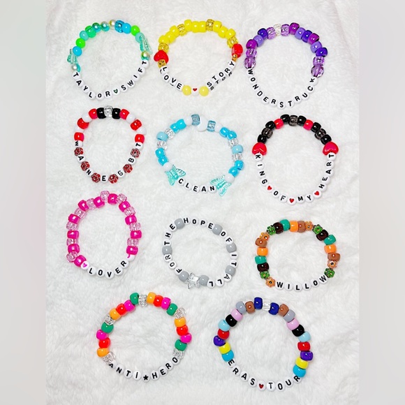 Taylor Swift Eras Tour Beaded Friendship Bracelets (11 = 1 per Era + BONUS) - Picture 2 of 10